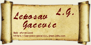 Leposav Gačević vizit kartica
